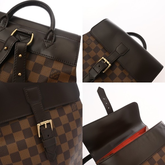 LOUIS VUITTON Authentic Brown Damier Canvas Backpack main image 11